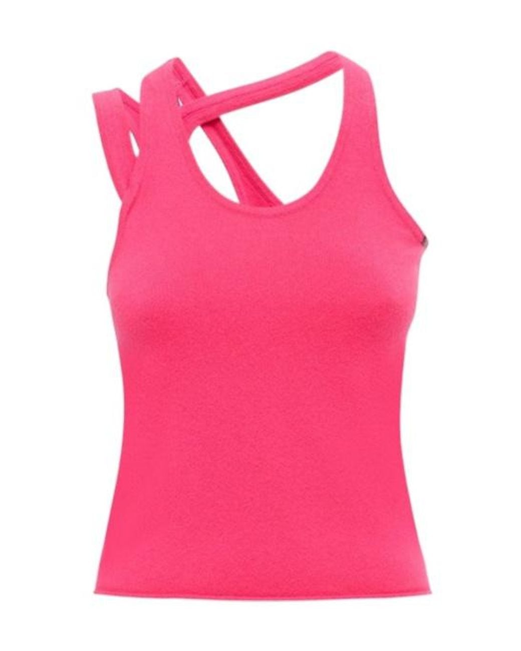 Extreme Cashmere Pink Raver Asymmetric Cashmere Blend Top