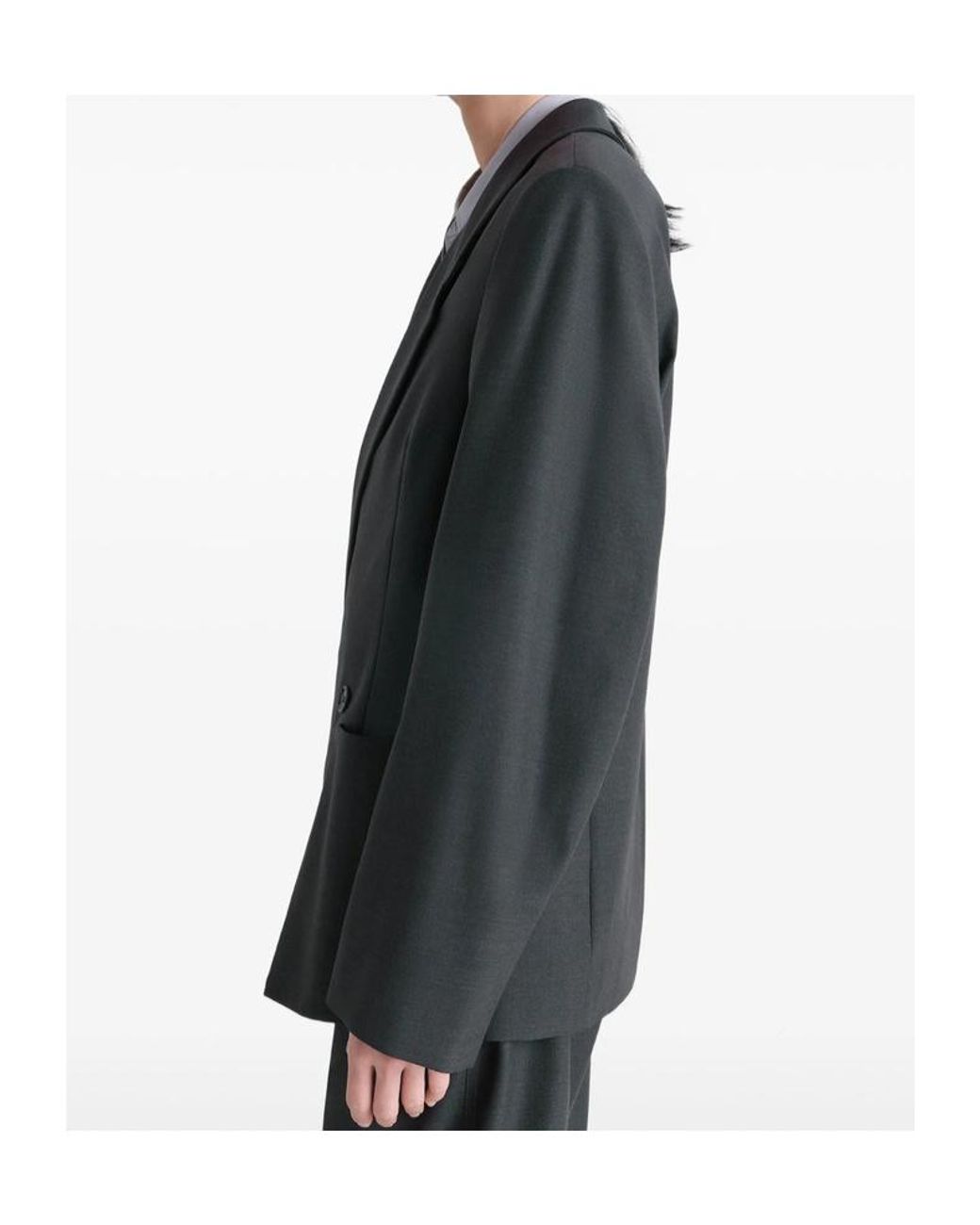 Lemaire Black Double-Breasted Tailored Jacket
