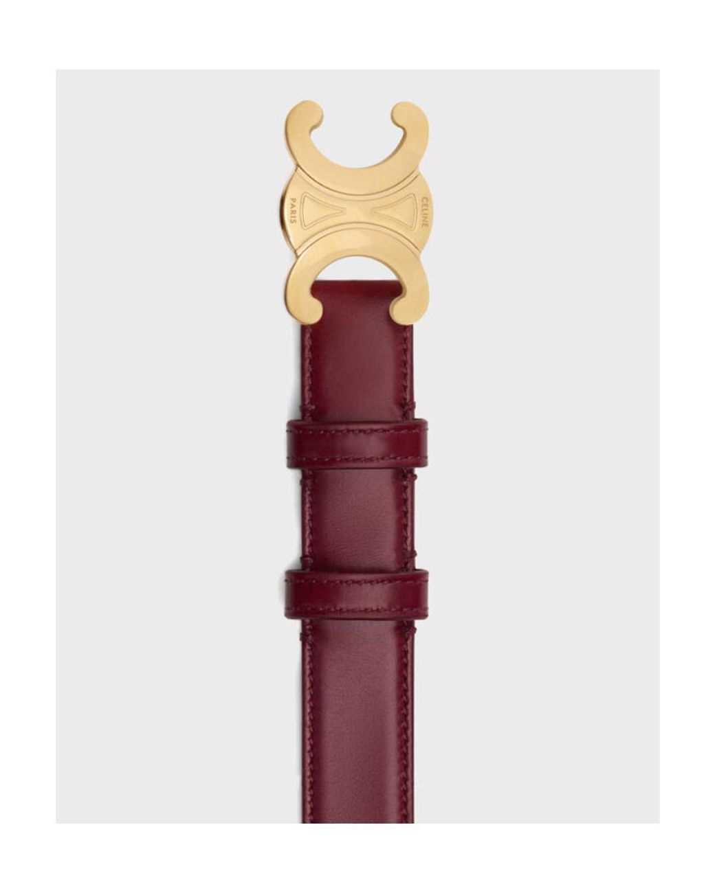 Céline Purple Triomphe Belt 25Mm