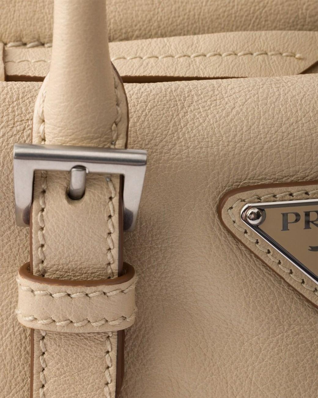 Prada Natural Karin Small Leather Bag