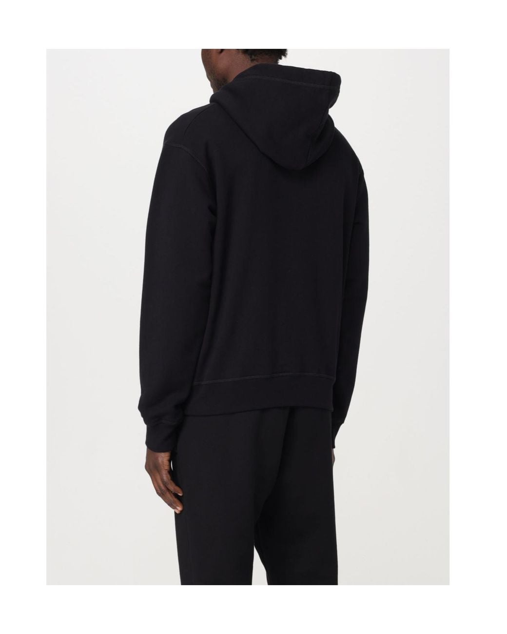 DSquared² Black Juicy Logo-Print Cotton Hoodie for men