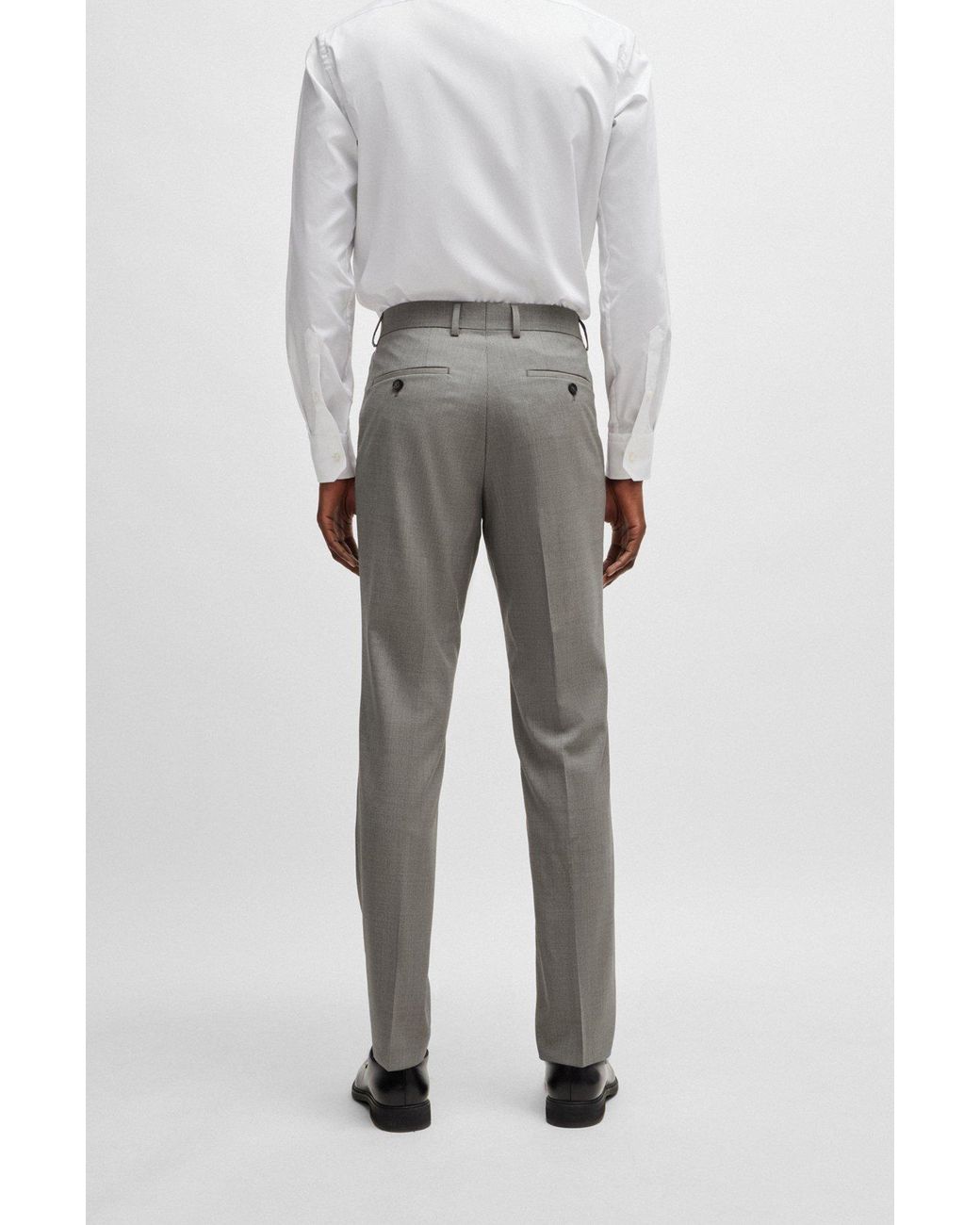 Boss Gray Long-Sleeved Suit for men