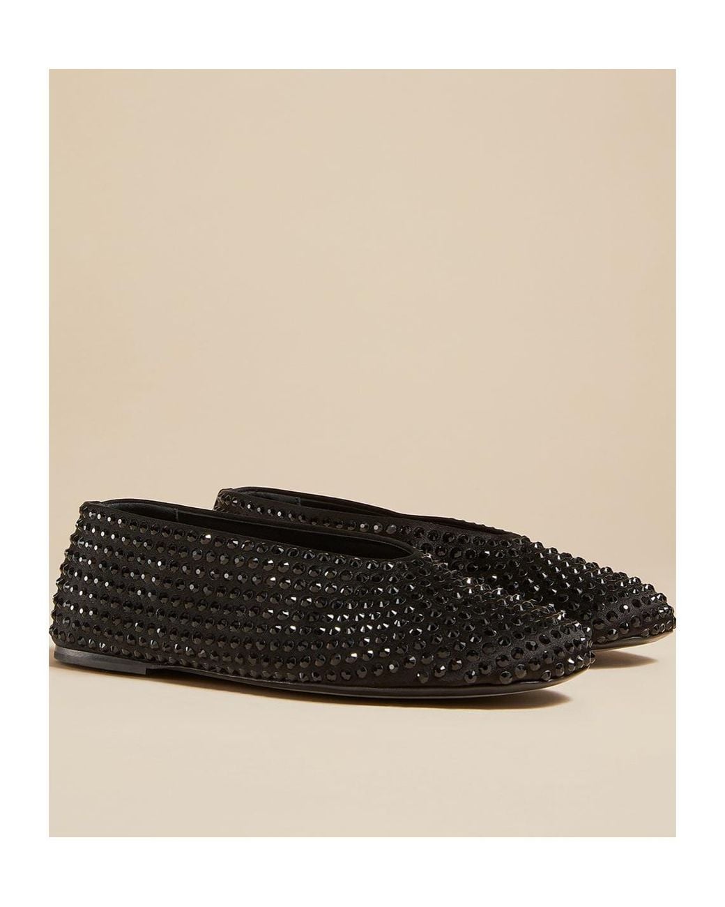 Khaite Black Marcy Round Toe Ballet Flats
