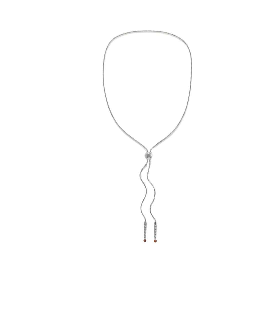 Jacques Marie Mage White Plated Tigers Eye Necklace