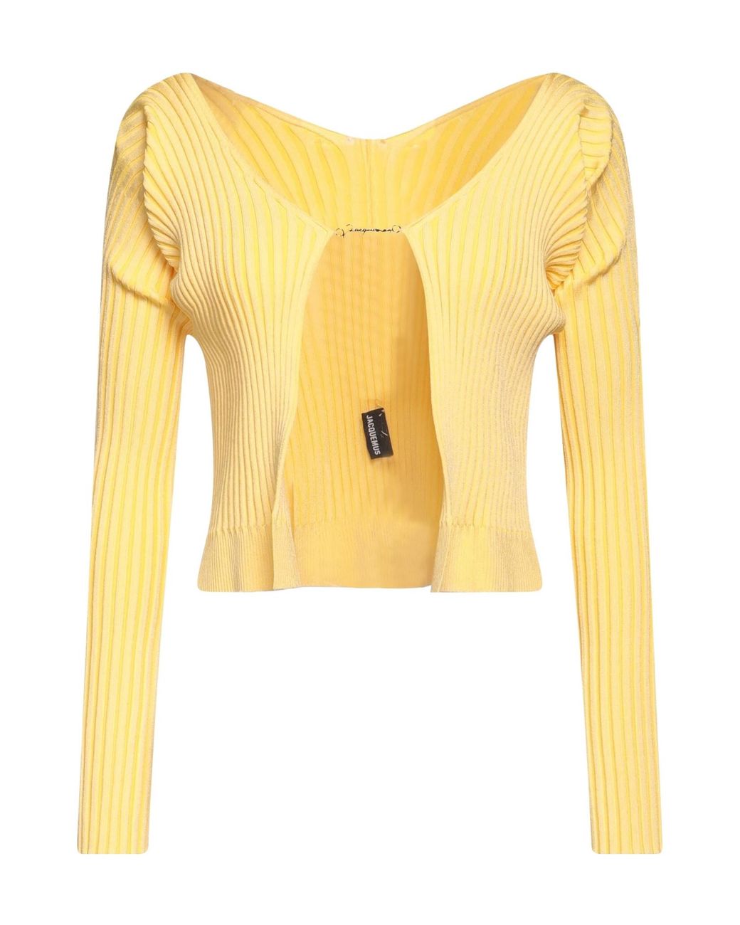 Jacquemus Yellow Solid Color Jumpers