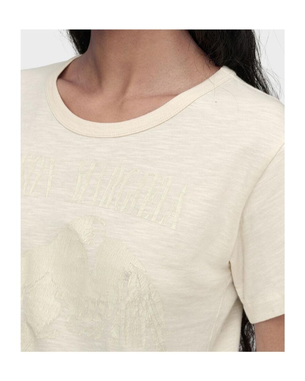 Maison Margiela White Bird Fitted T-Shirt