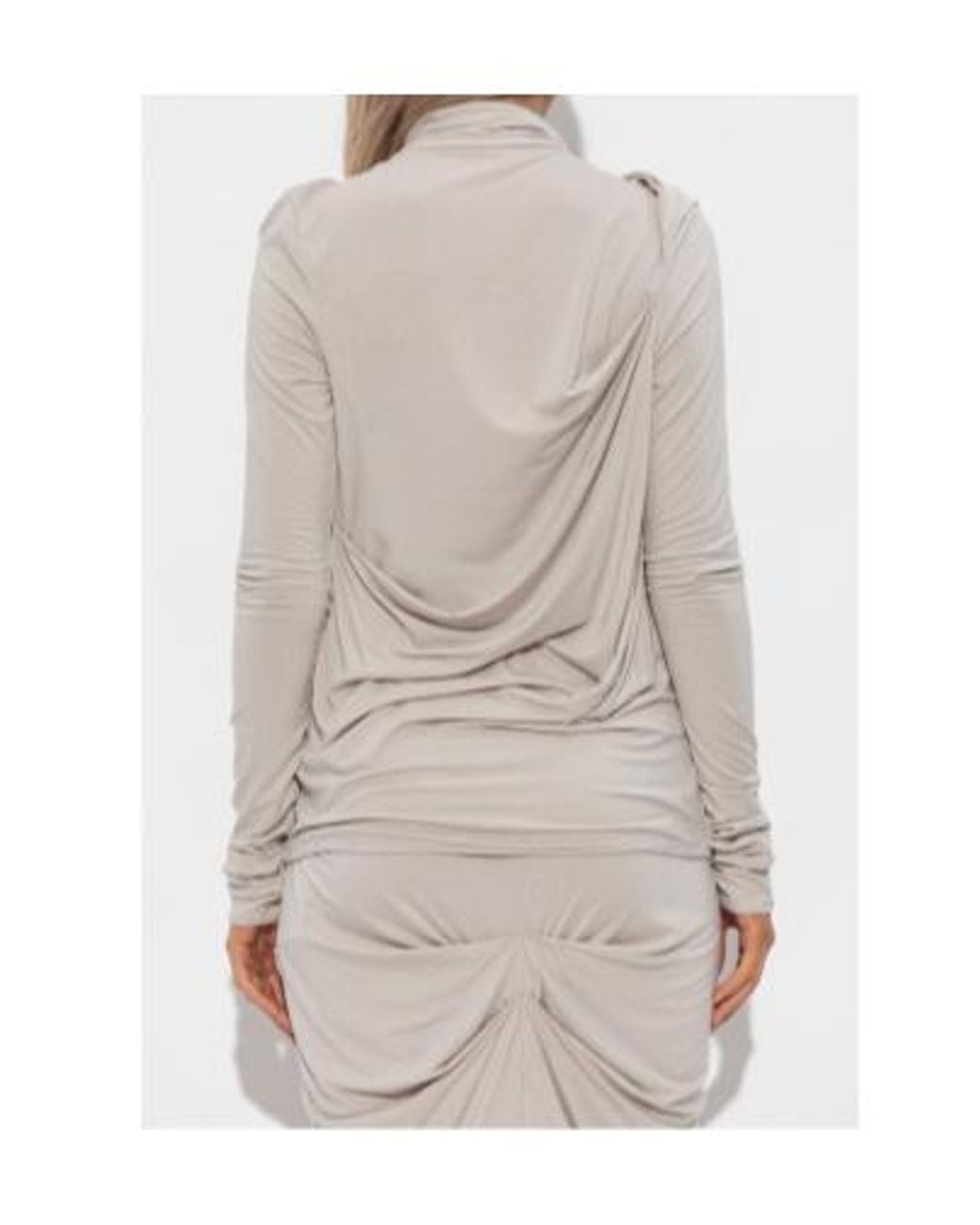 Entire studios White Draped Long-Sleeve Top