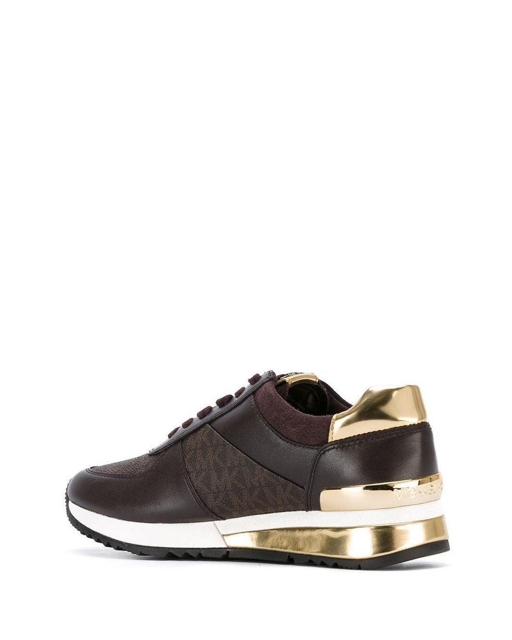 MICHAEL Michael Kors Brown Michael Kors Allie Logo Sneakers