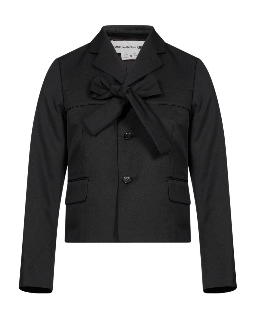 Comme des Garçons Black Comme Des Garçons Single Breasted Bow-Detailed Jacket