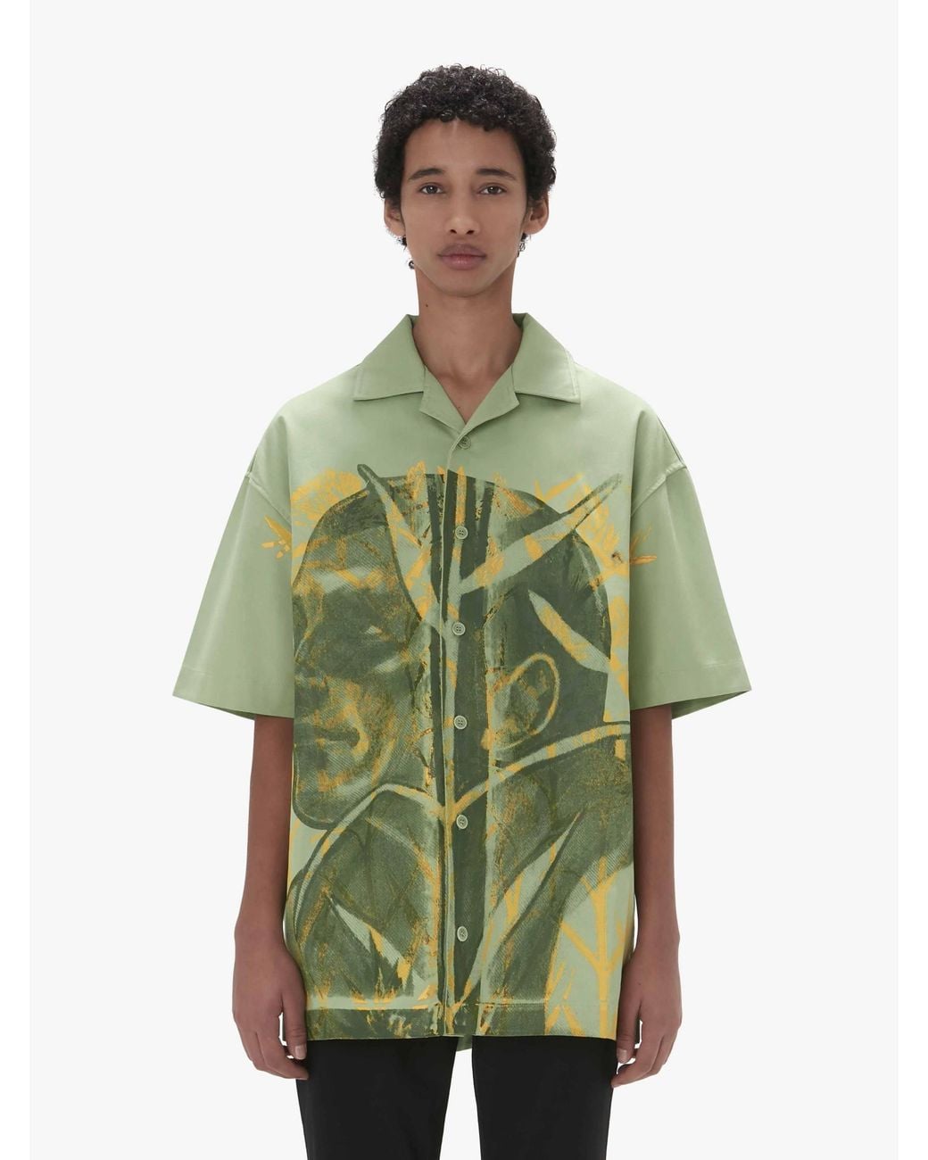J.W. Anderson Green Jw Anderson Pol Anglada Print Short-Sleeved Shirt for men