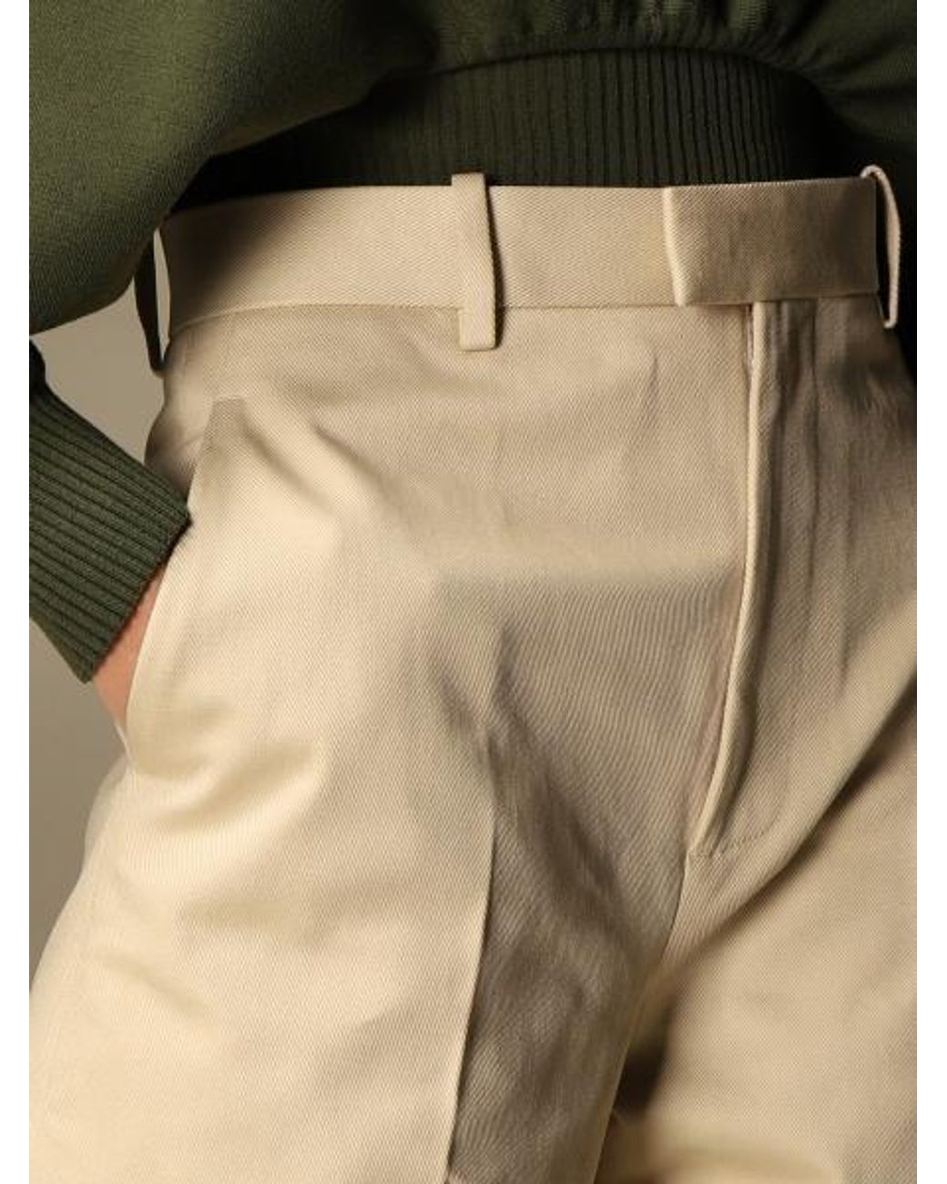 Bottega Veneta Natural Wide Leg Pants