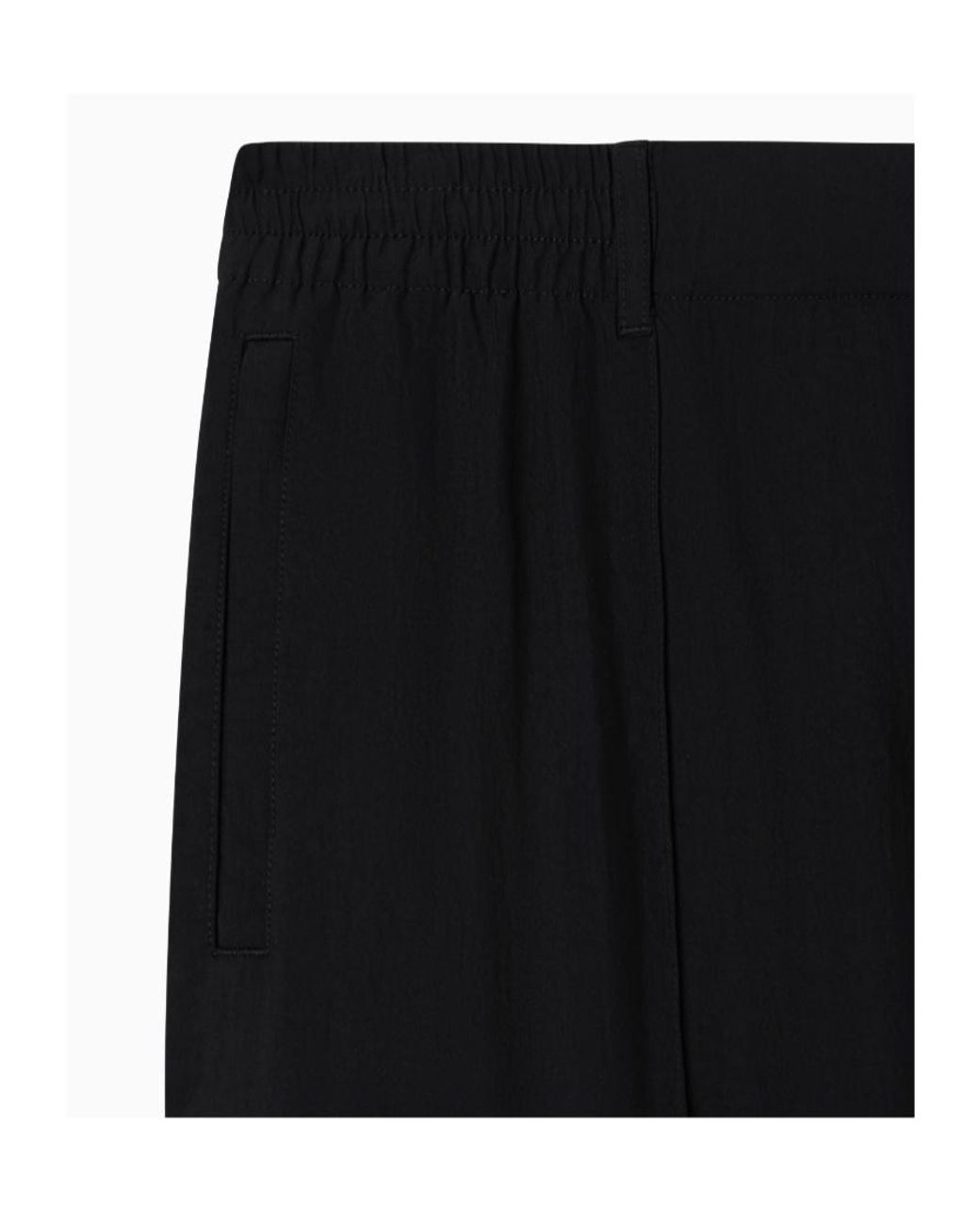 Emporio Armani Black Elasticated Cuff Joggers for men