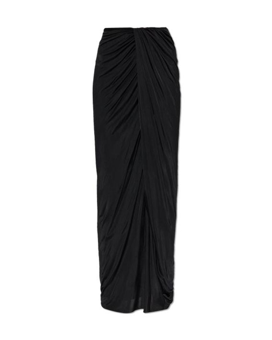 Balmain Black Slit Skirt