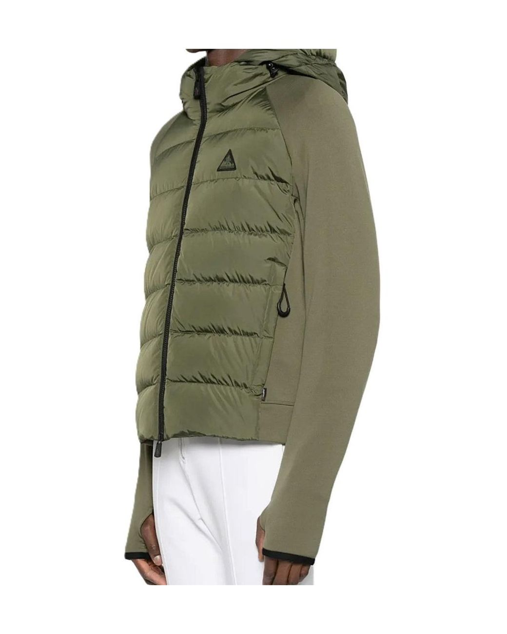 Moncler Green Polartec Zip-Up Casual Jacket for men