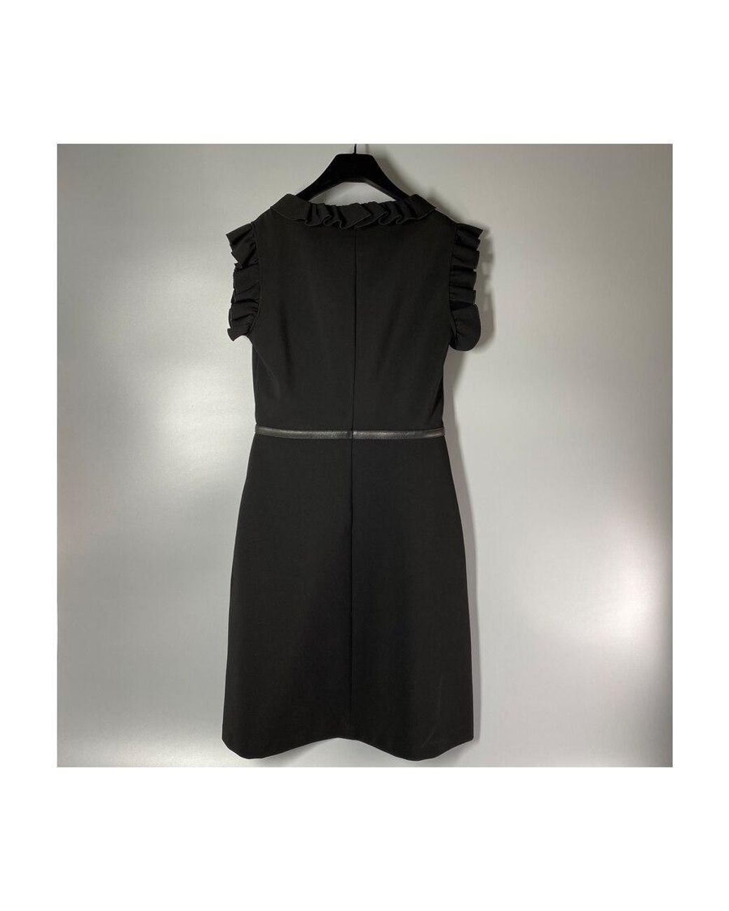 Gucci Black Ruffled Sleeveless Dress