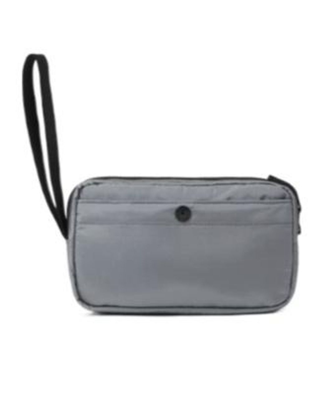 Stone Island Gray Logo-Patch Wristlet Clutch Bag for men