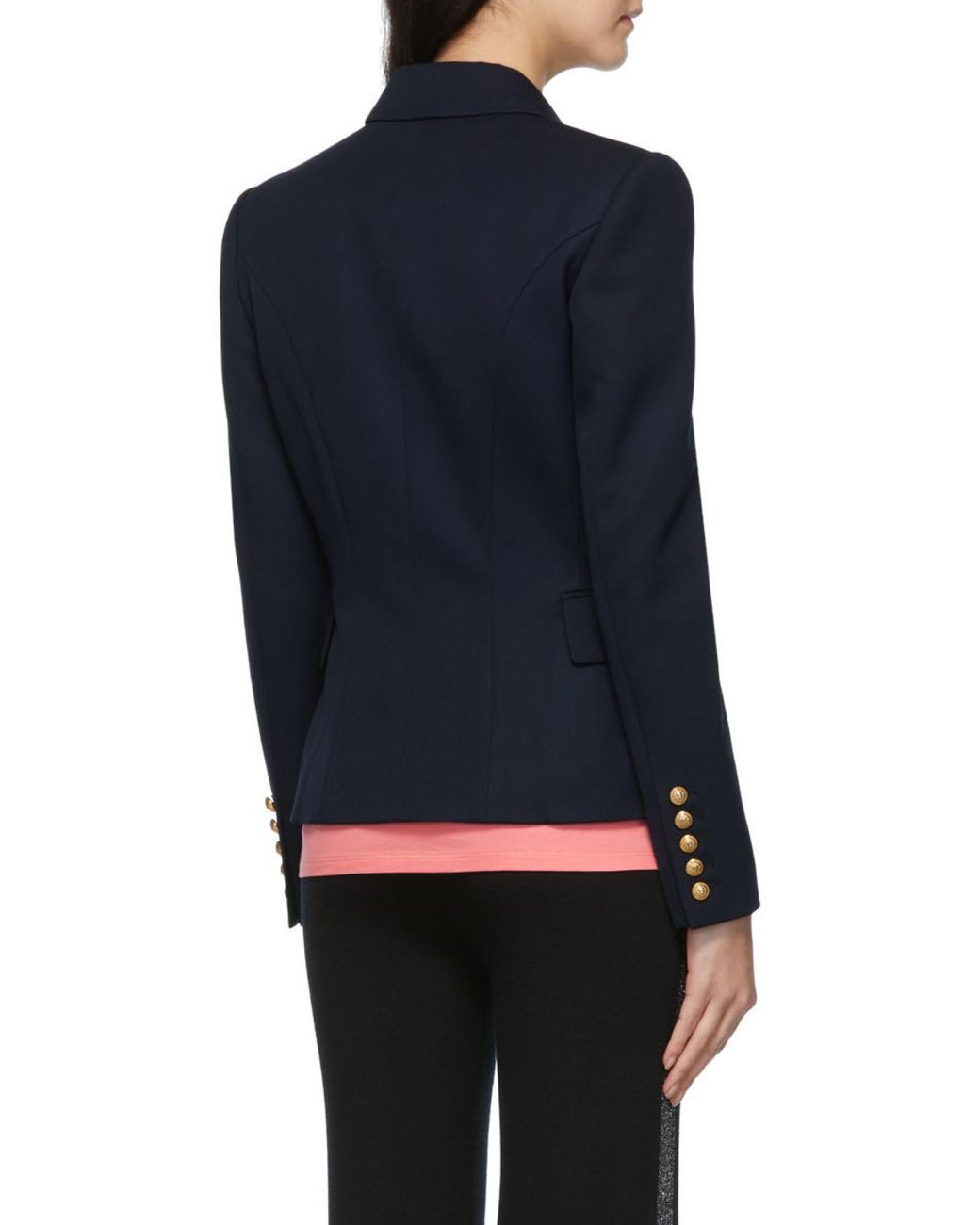 Balmain Blue Double Breasted Blazer