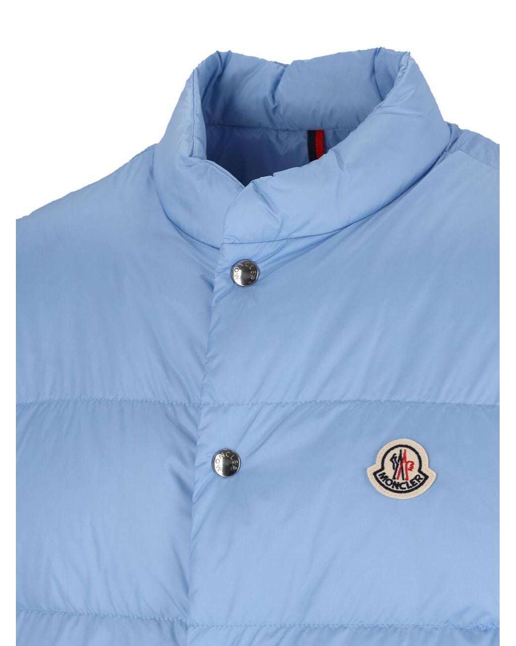 Moncler Blue Tuquerouye Logo Patch Puffer Gilet for men