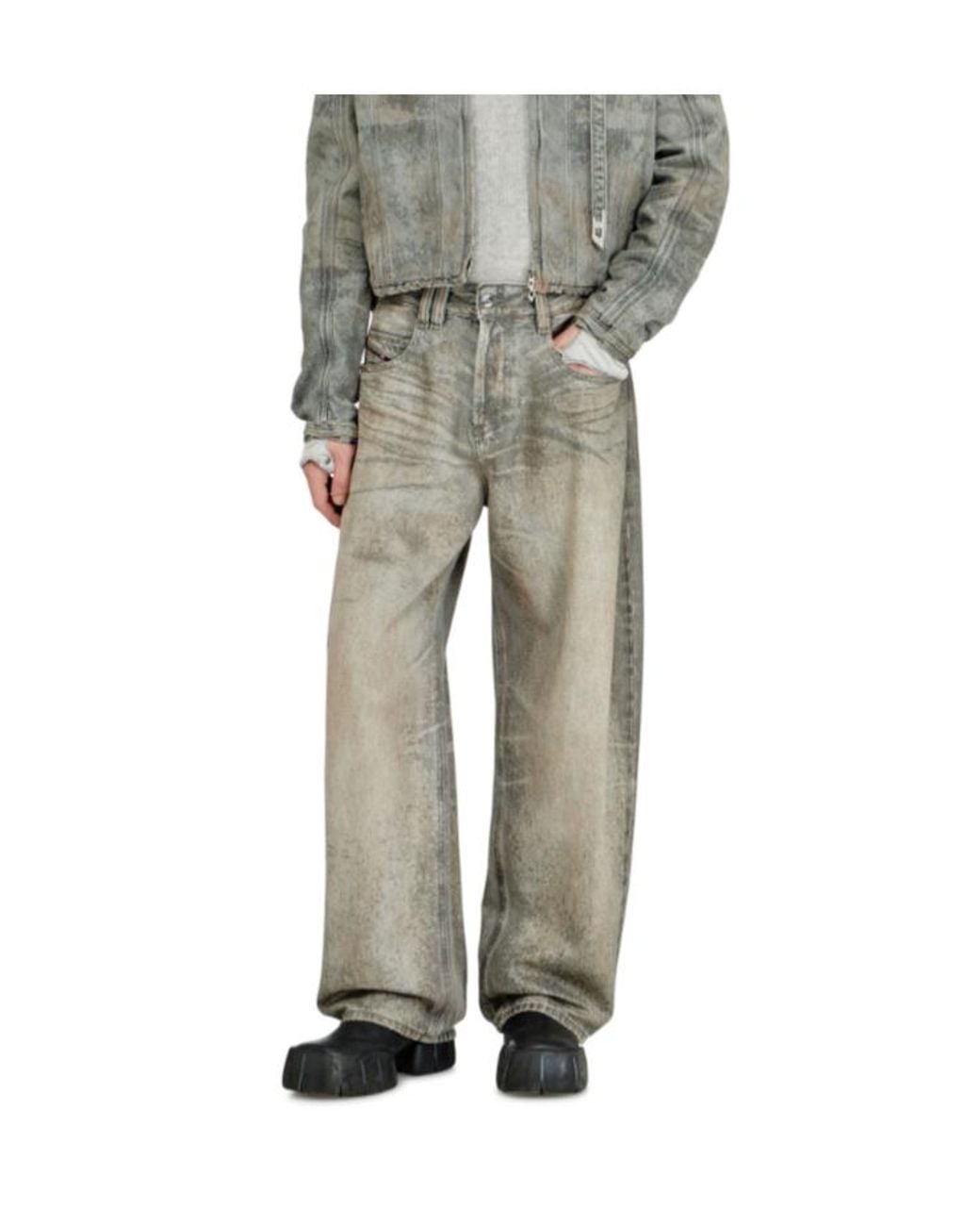 DIESEL Gray 1997 D Enim M Fsi 2 Wide-Leg Jeans for men