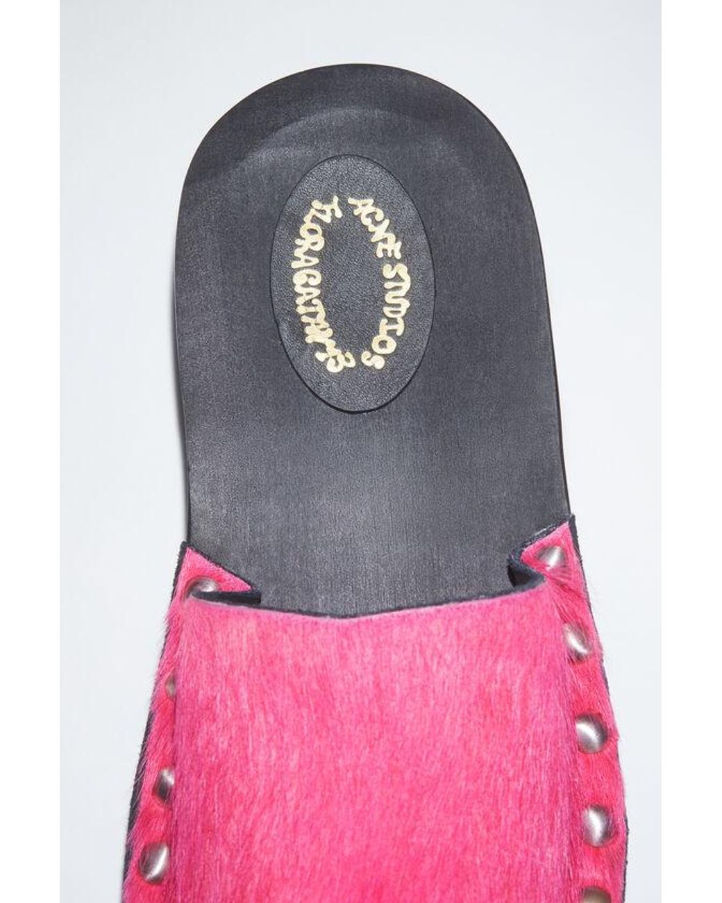 Acne Pink Hairy Wood Sandals