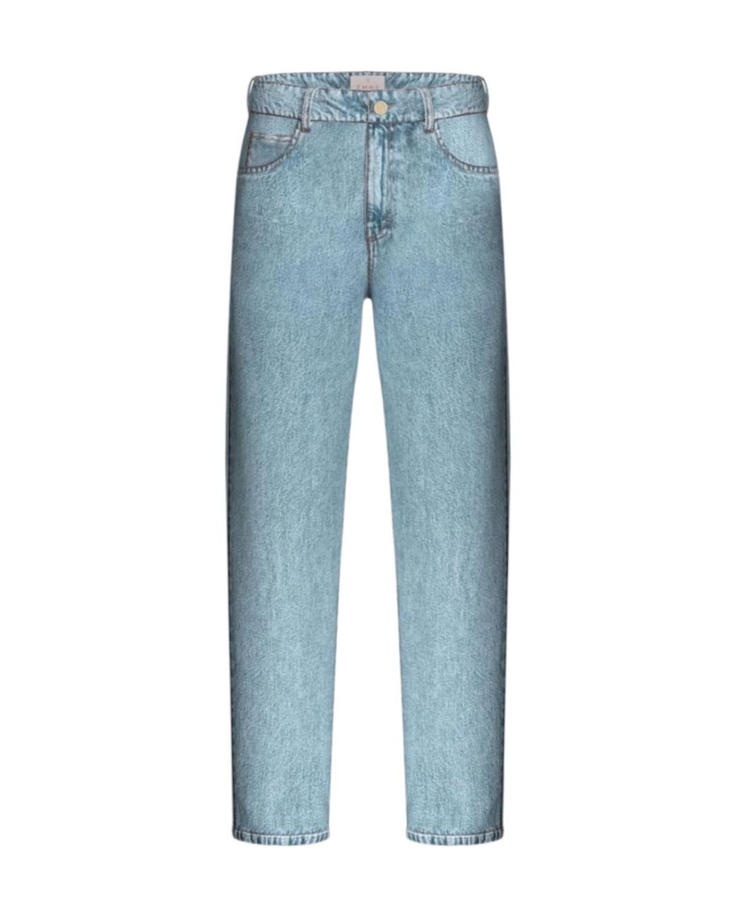 Marella Blue Mom-Fit Denim 5-Pocket Trousers