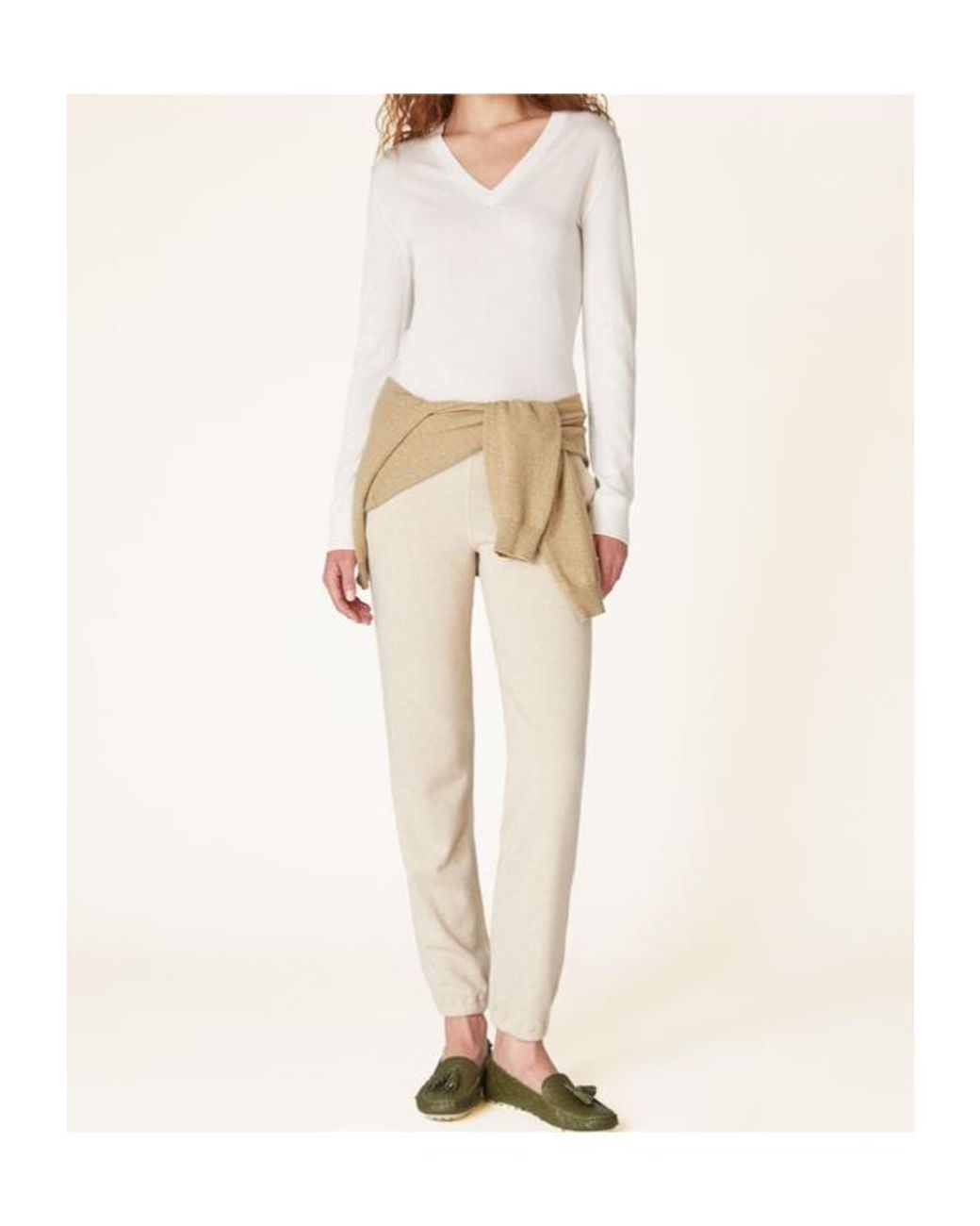 Loro Piana White Piuma Cashmere Sweater