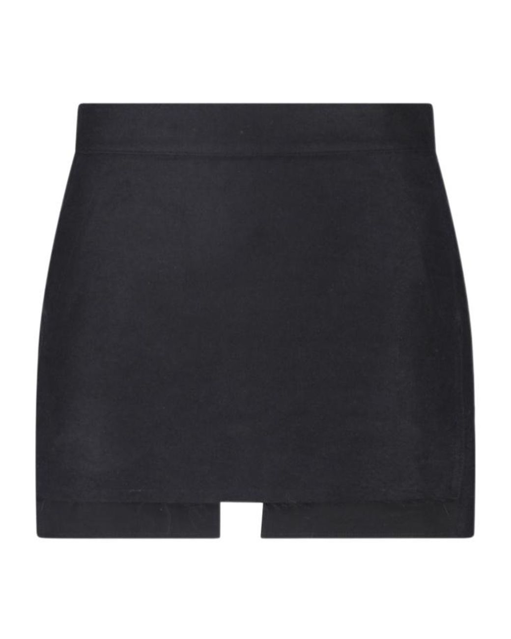 Rick Owens Blue Fog Cutoff Layered Mini Skirt