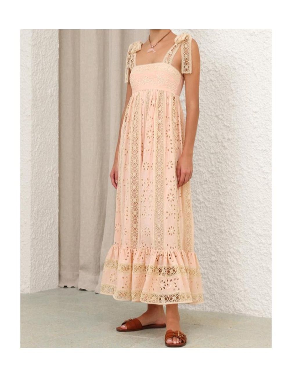 Zimmermann Natural Awaken Textured Stripe Maxi