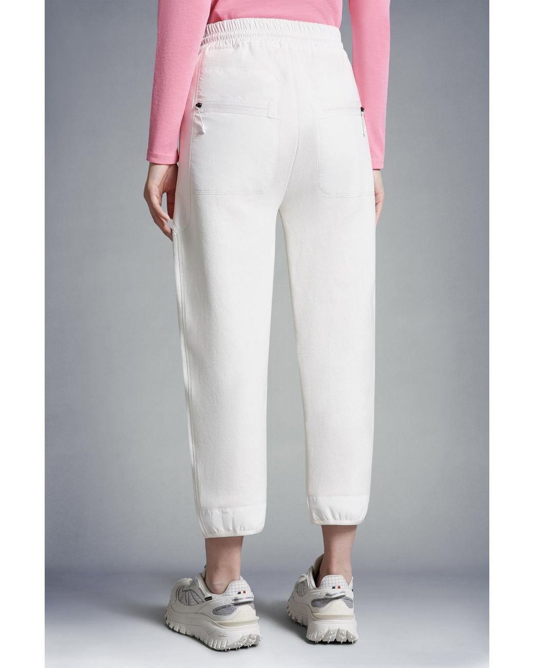 Moncler White Drawstring Panelled Sweatpants