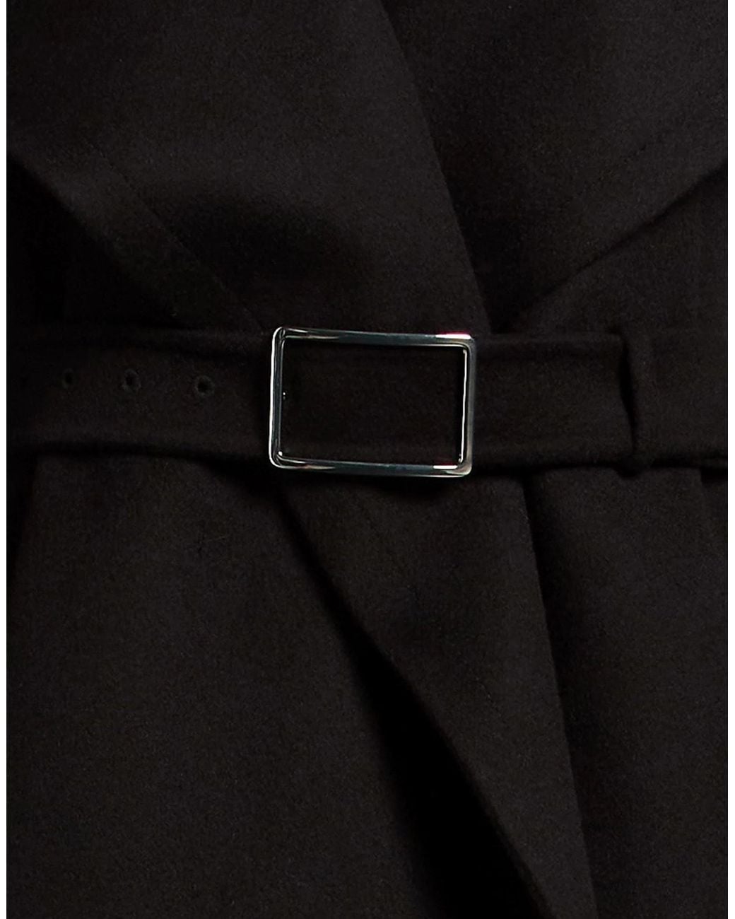 Sportmax Black Elegant Wool Coat