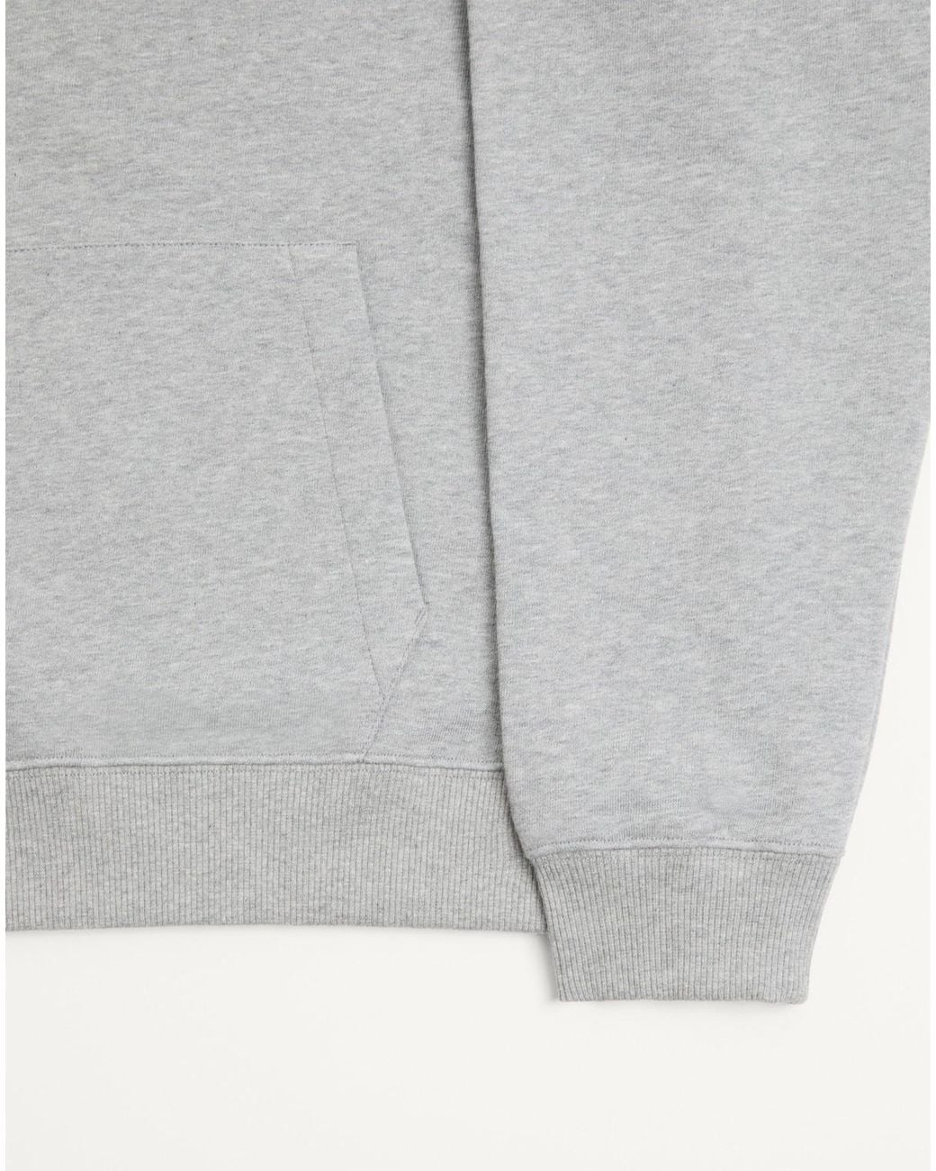 Valentino Gray Vlogo Embroidered Drawstring Hoodie for men
