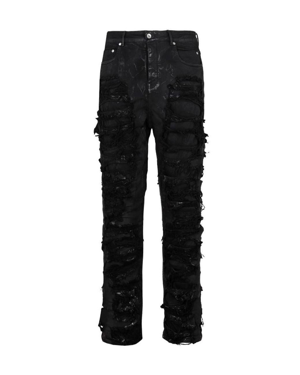 Rick Owens Black Tyrone Ripped Skinny Jeans for men