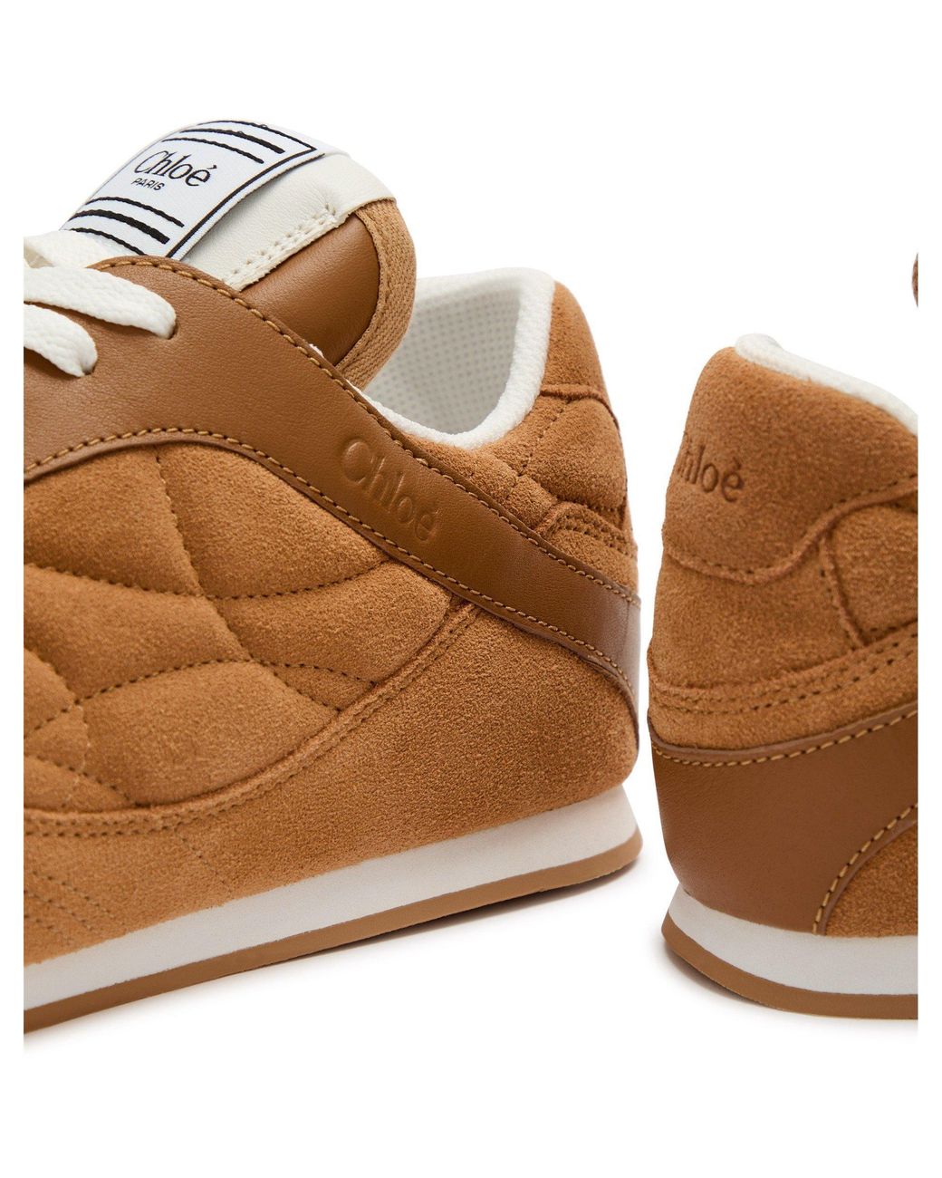 Chloé Brown Patchwork German Training Casual Shoes