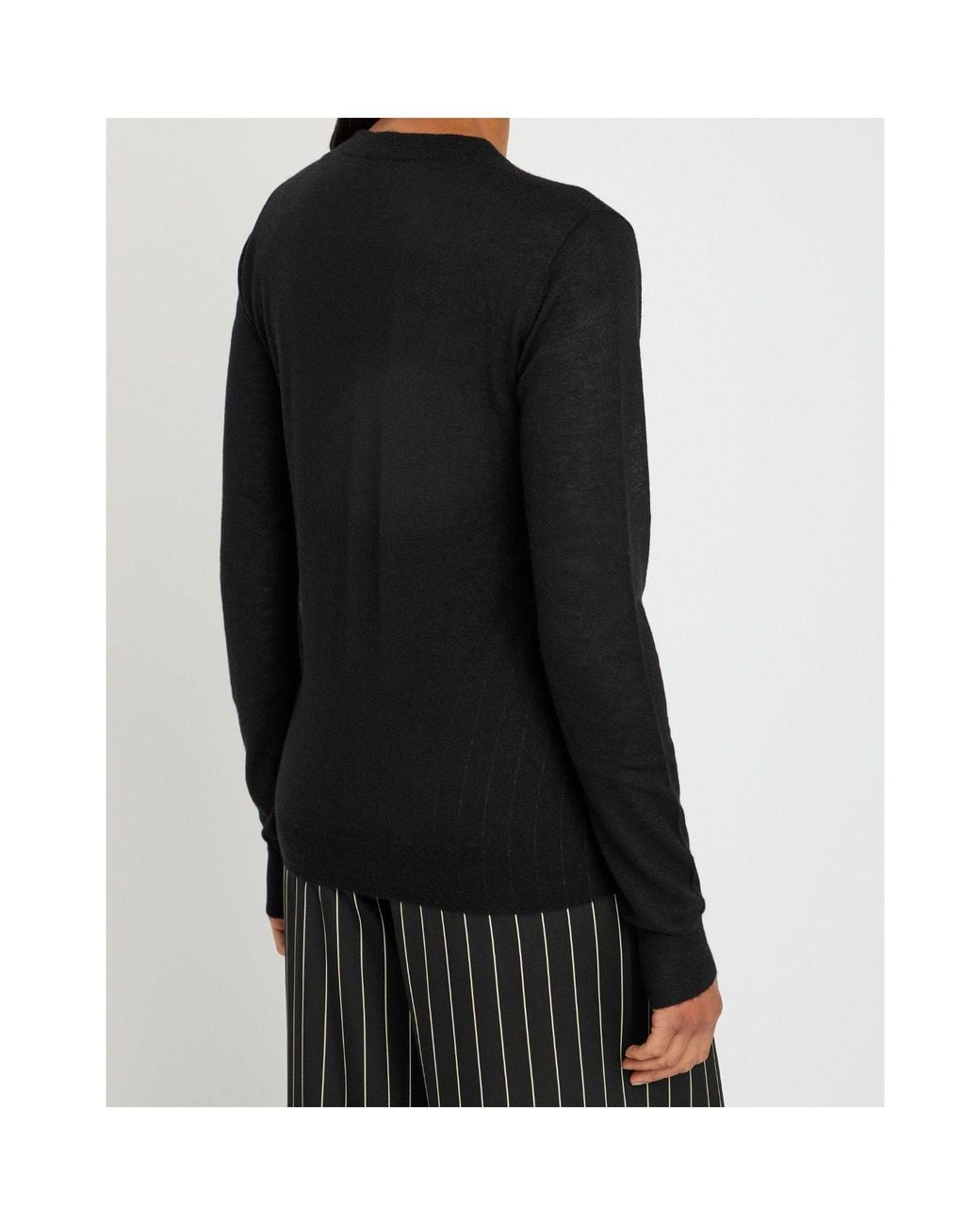 Joseph Black Crew Neck Long-Sleeved Knitwear