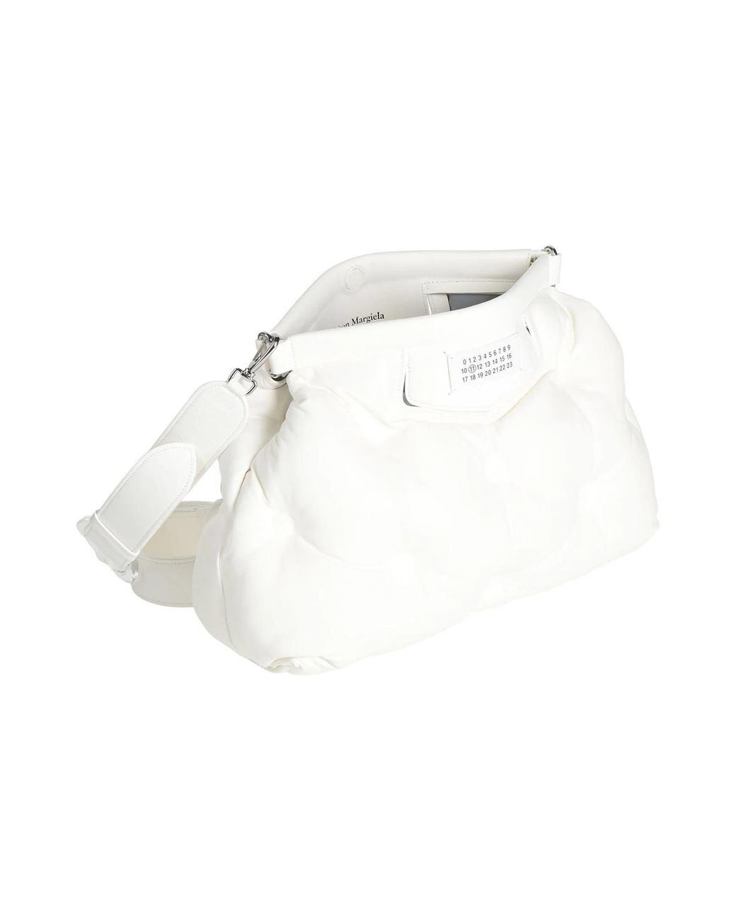 Maison Margiela White Large Quilted Leather Clutch Bag