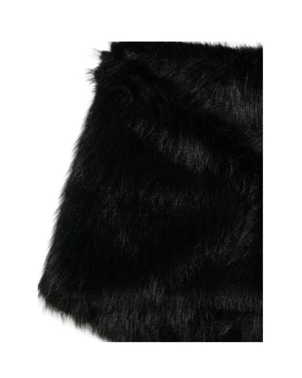 Simone Rocha Black Faux-Fur Lobster-Clasp Scarf
