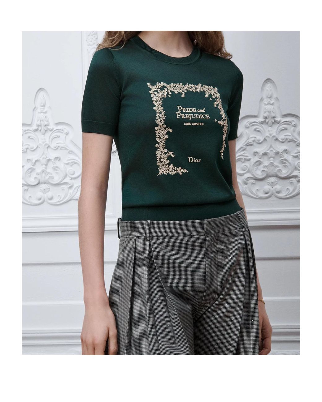 Dior Black Book Cover Short-Sleeved Fitted Sweater