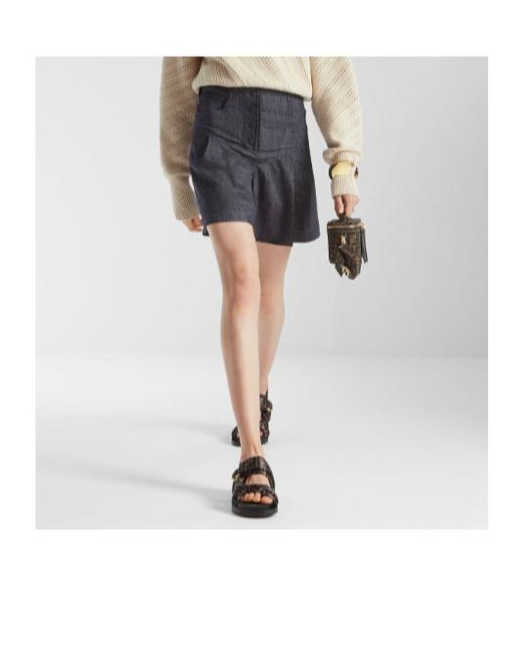 Fendi Brown Feel Ff Satin Sandals