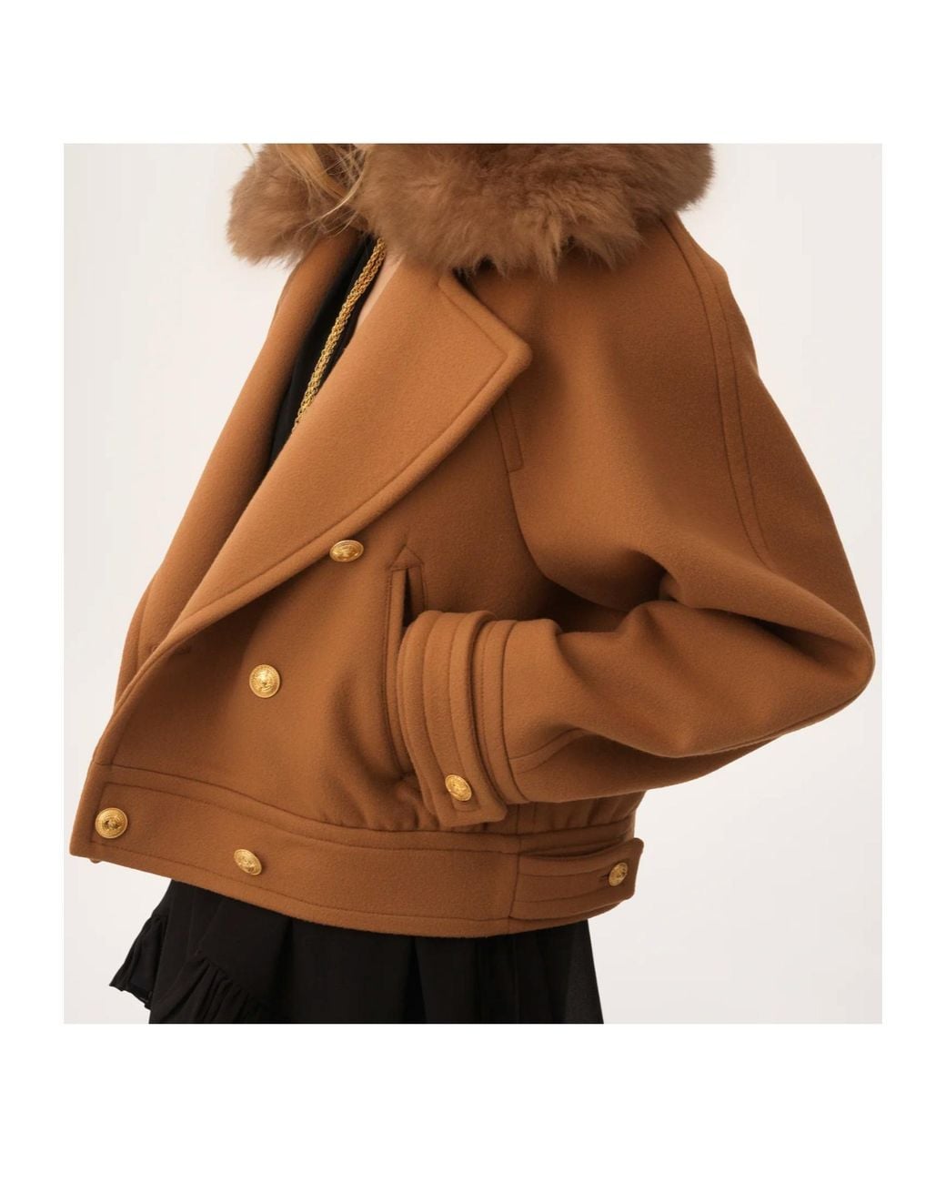 Chloé Brown Double-Breasted Jacket