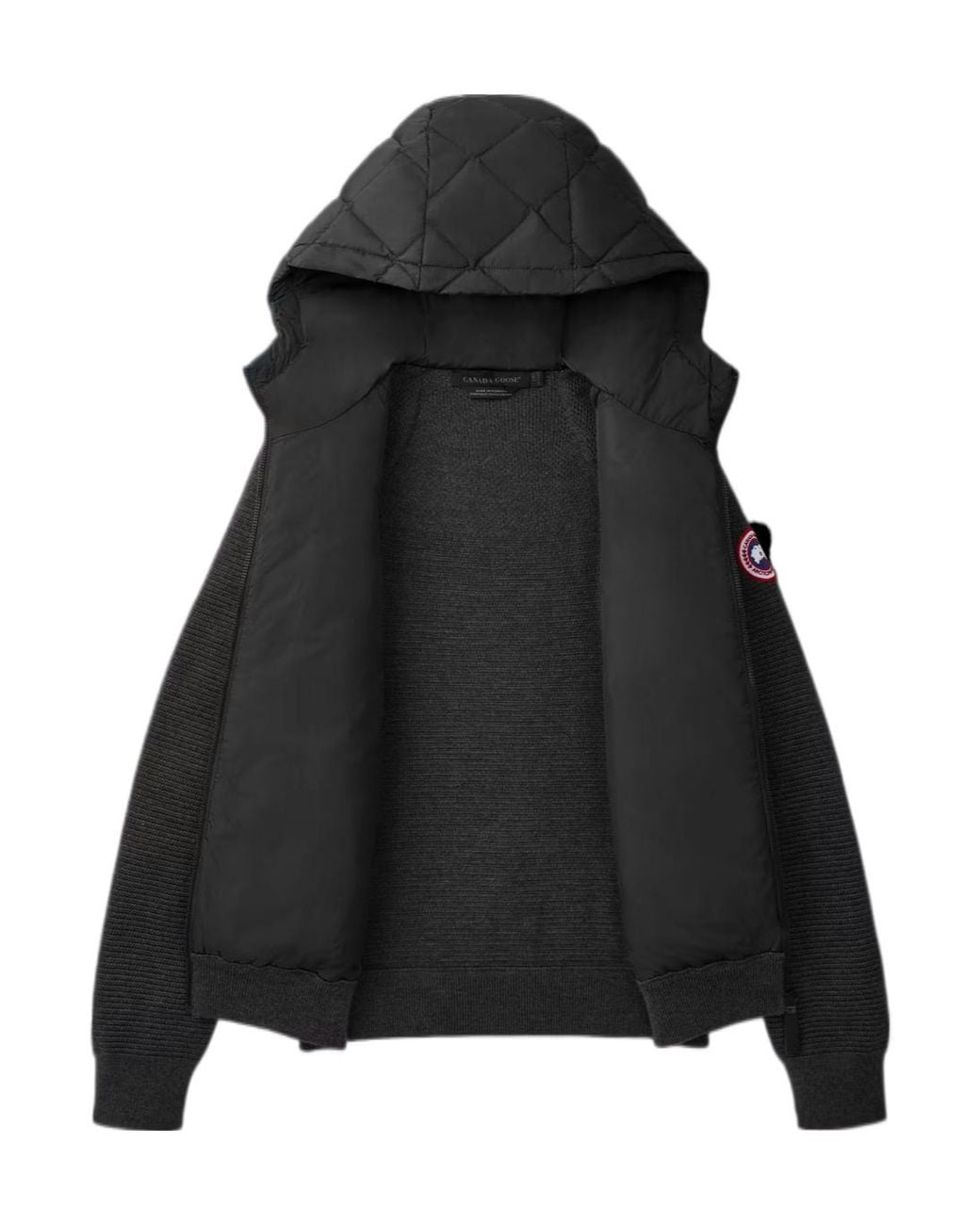 Canada Goose Black Hybridge Quilted Hooded Jacket