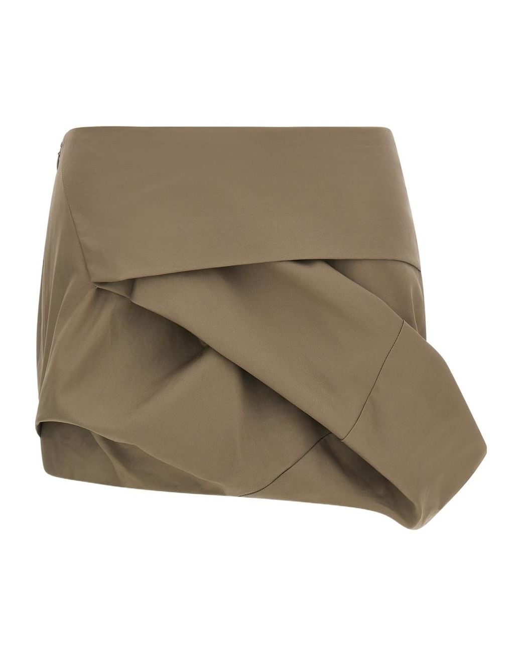 Entire studios Natural Structured Draped Mini Skirt