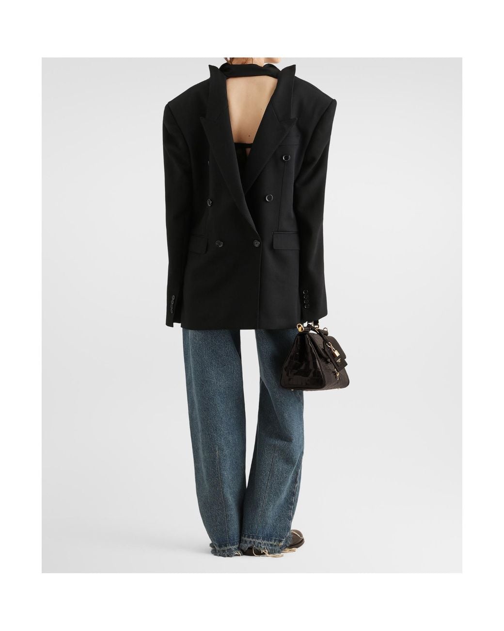 Dolce & Gabbana Black Duplex Double-Breasted Blazer
