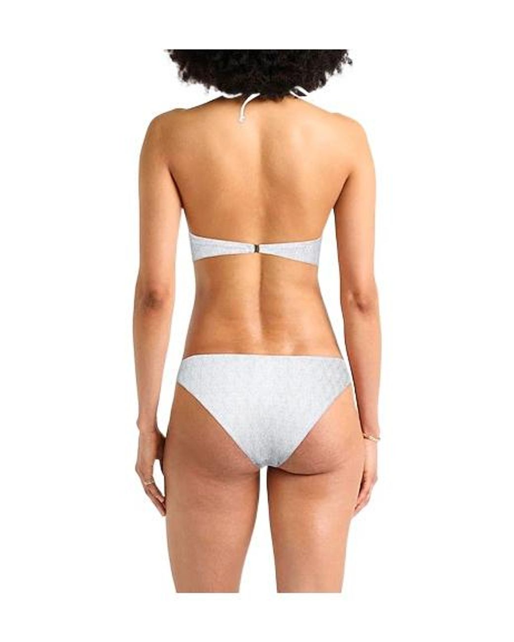 Marni White Solidcolor Metallicfinish Bikini