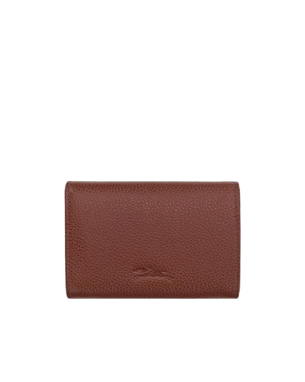 Longchamp Red Compact Leather Wallet for men