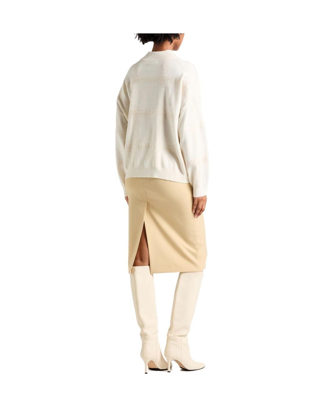 Brunello Cucinelli White Plain Colour Polo Necks