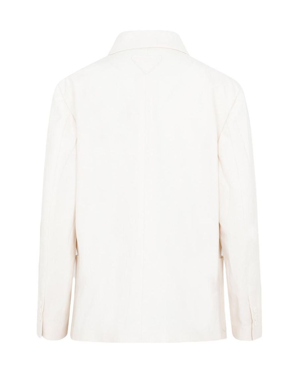 Prada White Buttoned Blazer