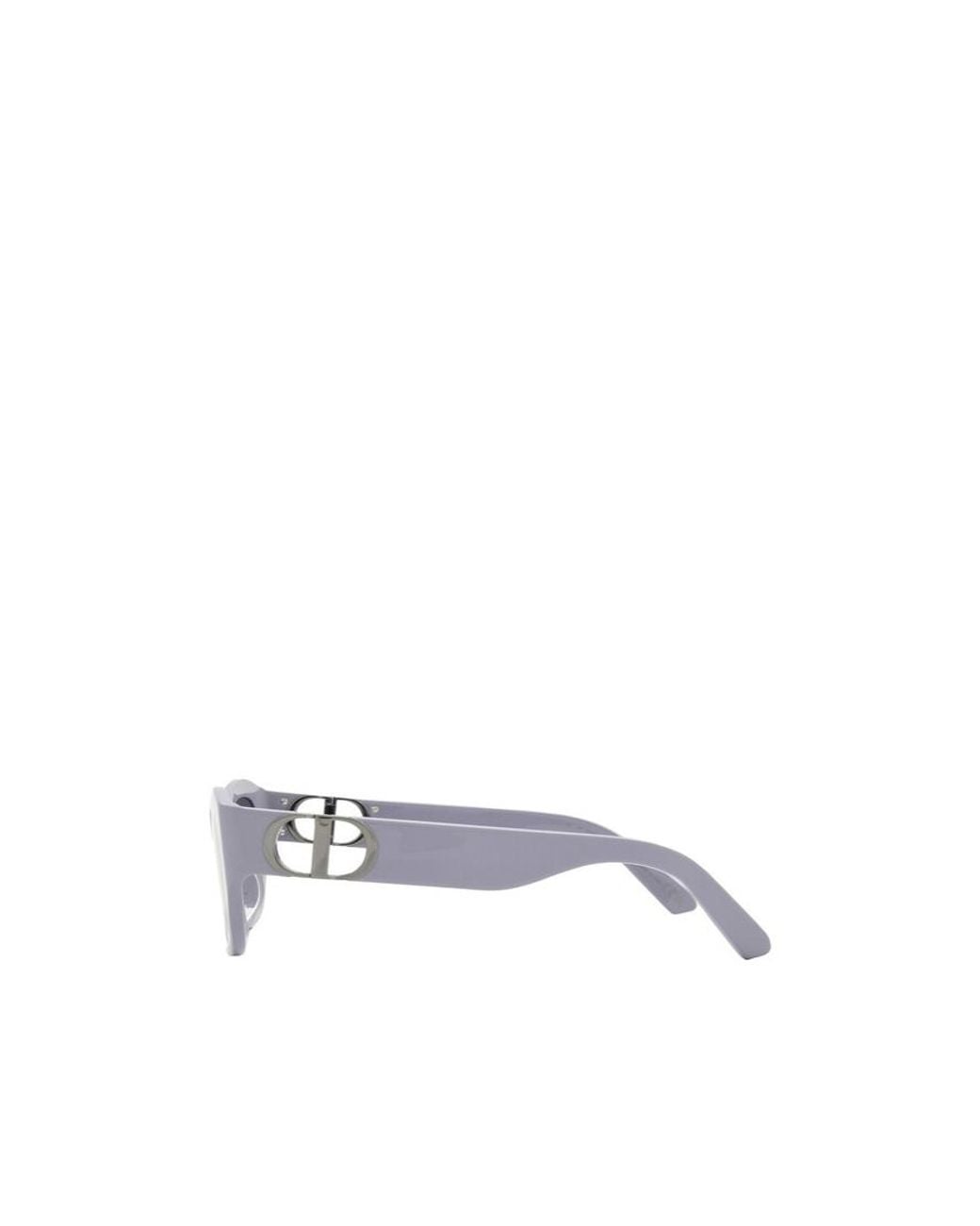 Dior White Full-Rim Sunglasses