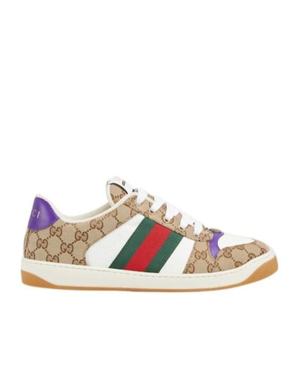 Gucci Brown Screener Sneakers for men