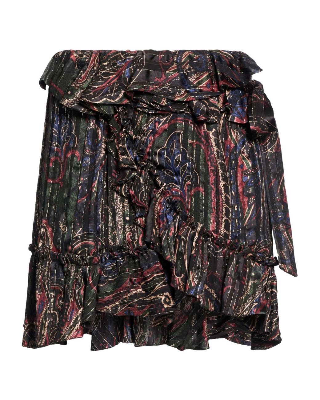 Saint Laurent Black Printed Wrap Dress