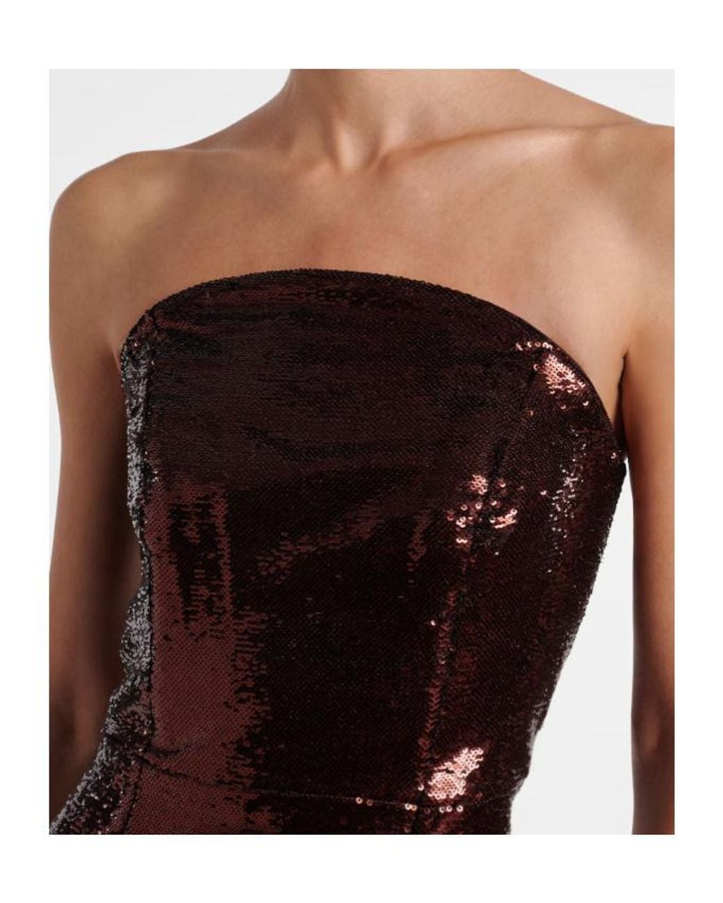 Roland Mouret Purple Sequined Midi Dress